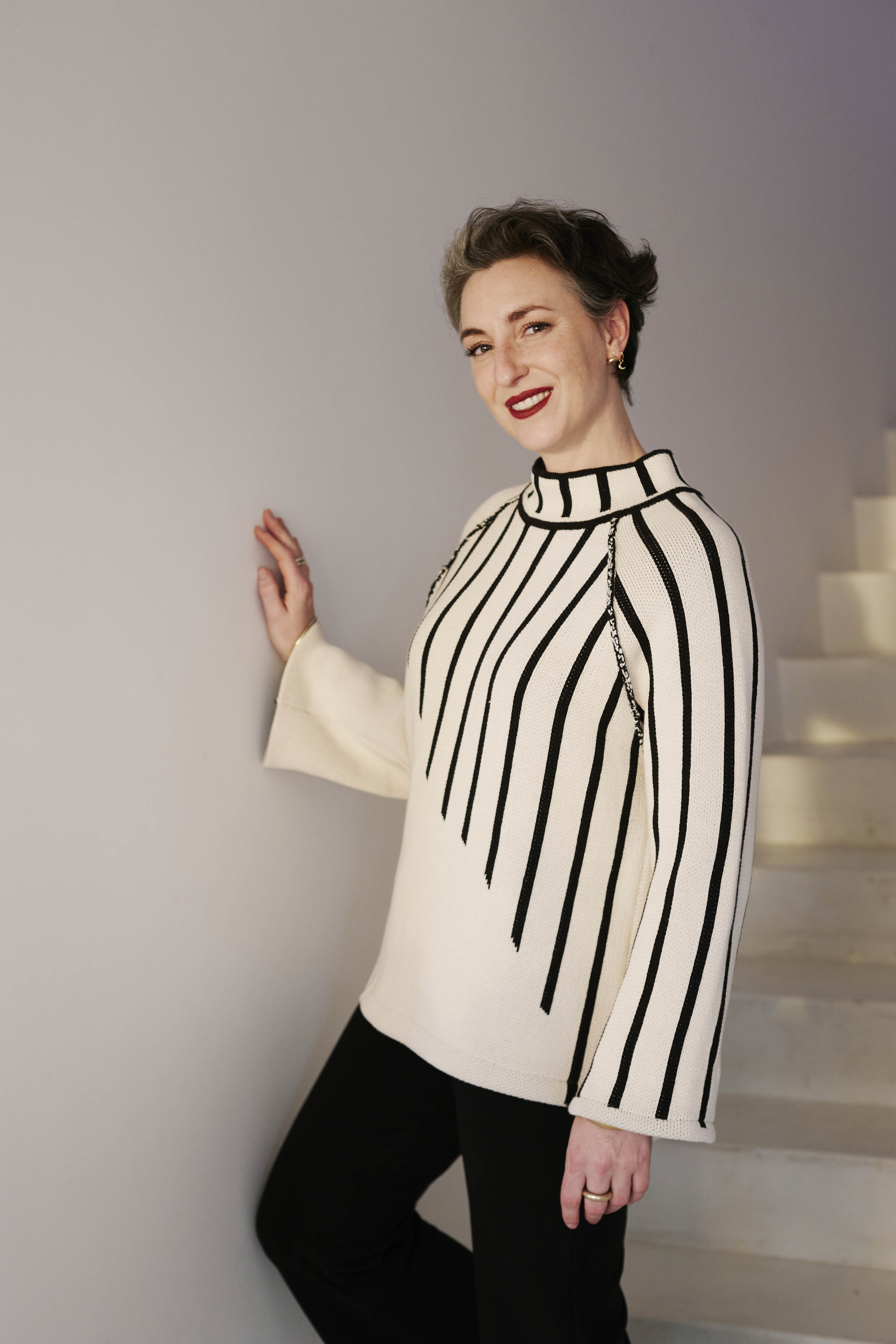 The Frankie Knitted Human Jersey Cream