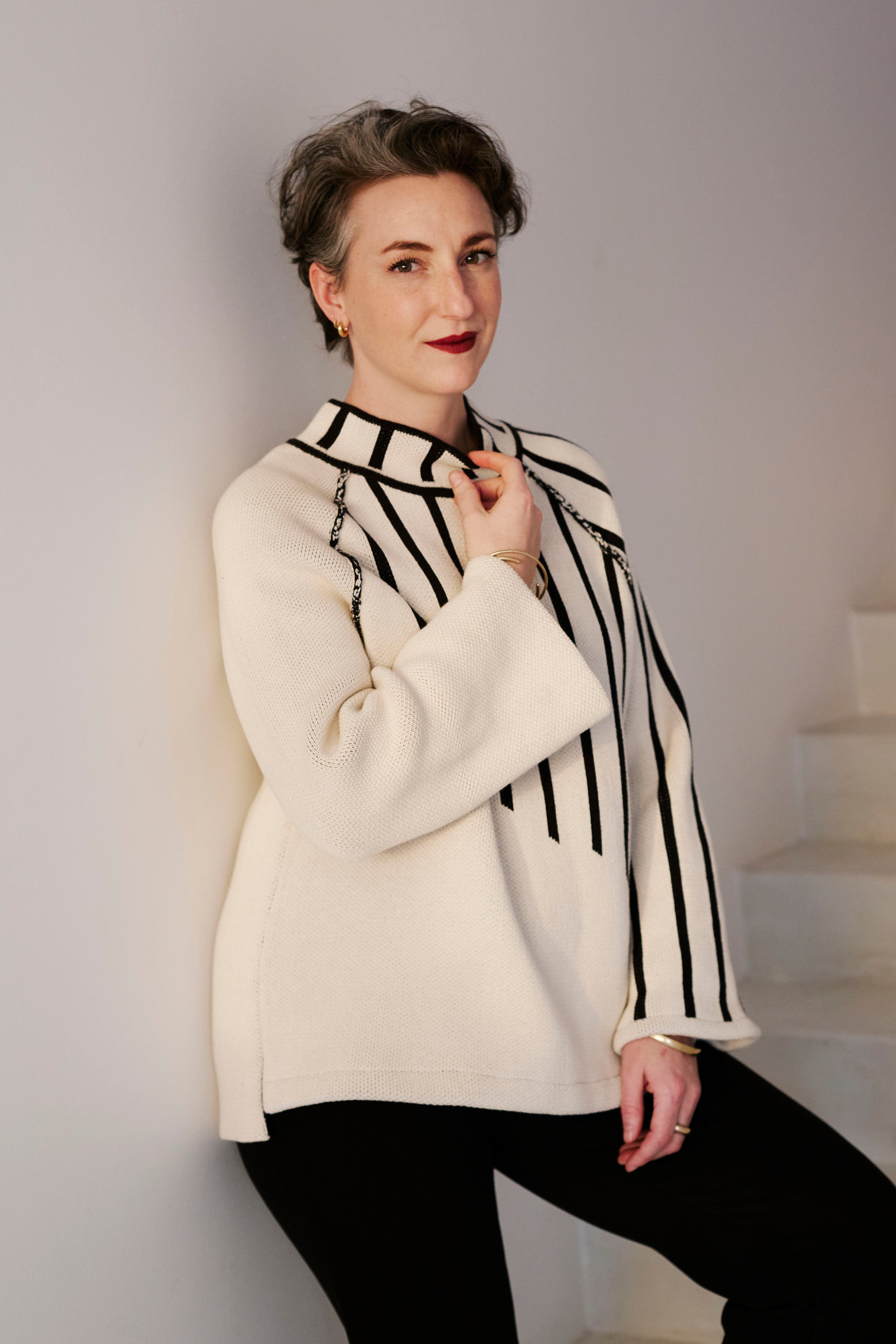 The Frankie Knitted Human Jersey Cream