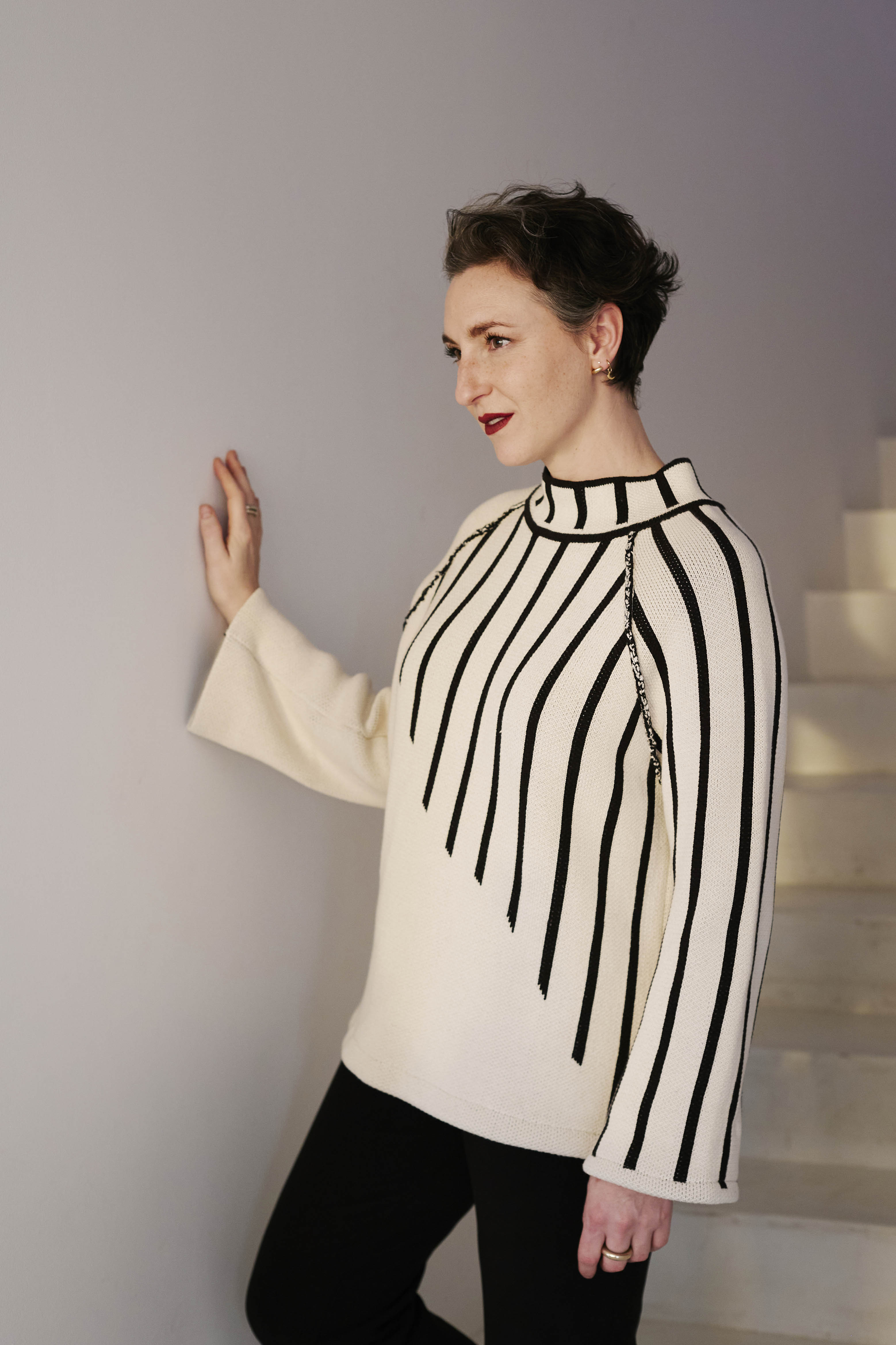 The Frankie Knitted Human Jersey Cream